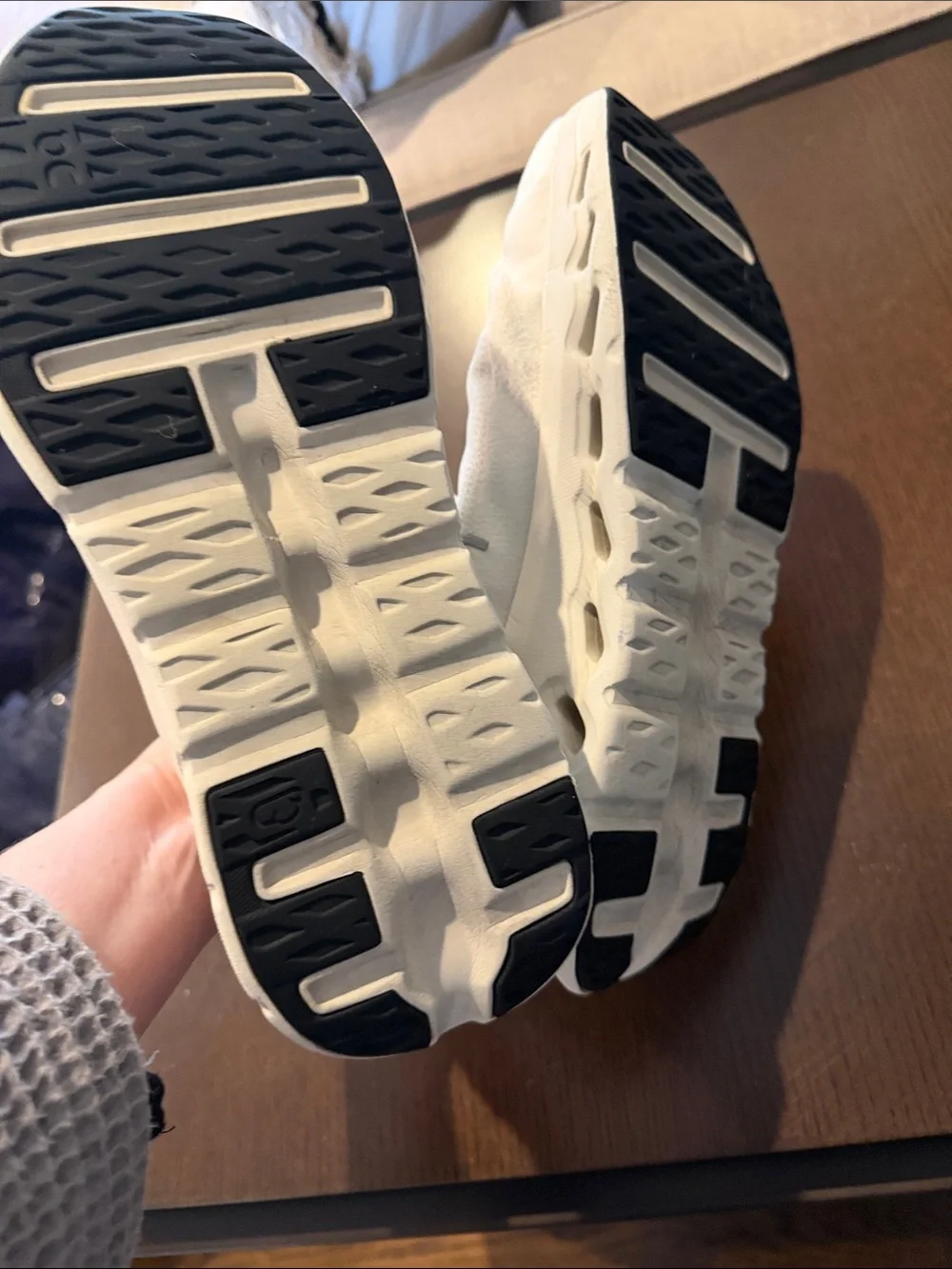On Running Men's White Athletic Running Shoes with Black Collar - Cloudtilt - Picture 7 of 7